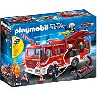 PLAYMOBIL City Action Camión de Bomberos con Luces y Sonido- a Partir de 4 Años (9464)